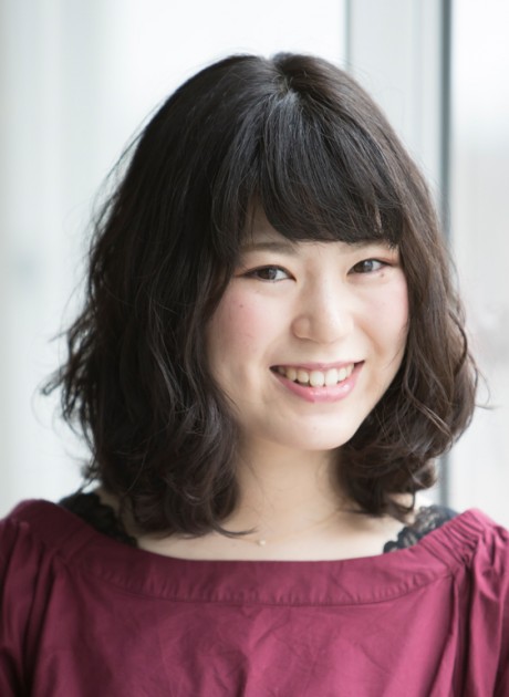 小顔効果バツグン ひし形シルエットが素敵なパーマスタイル